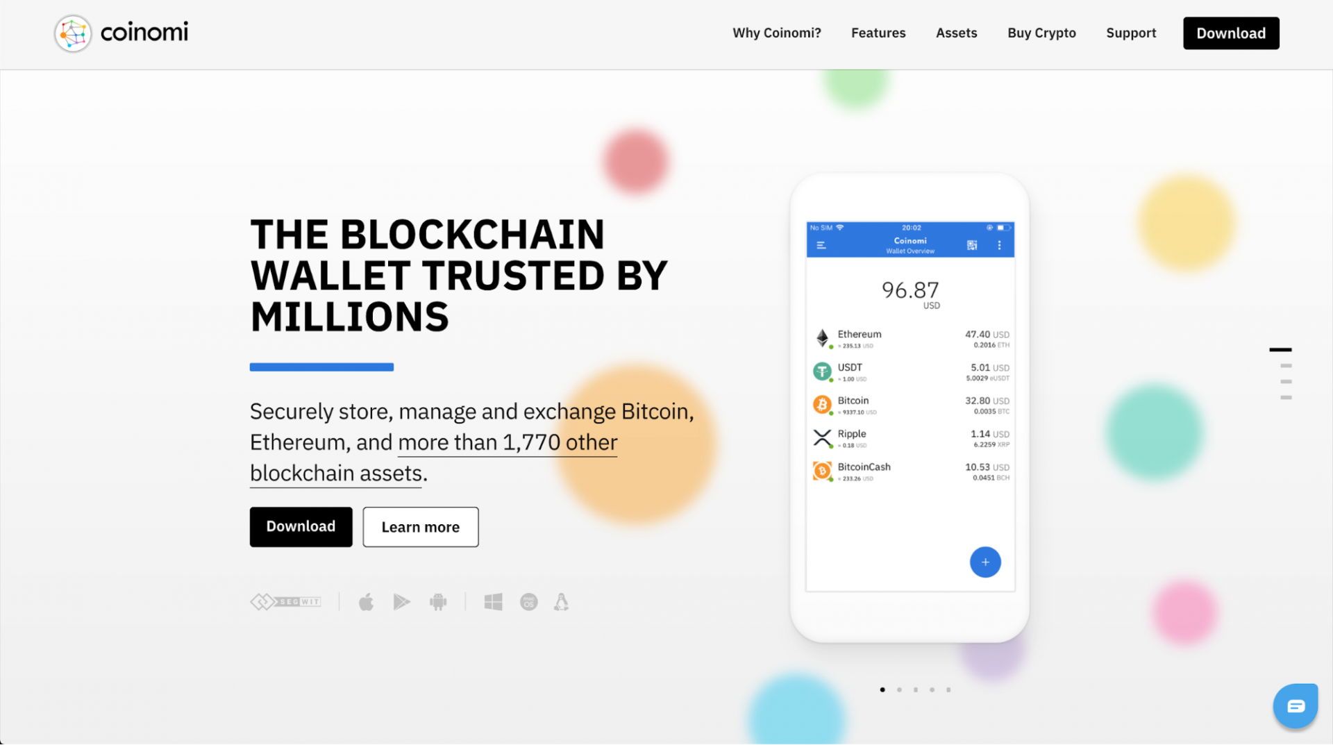 کیف پول اتریوم Ethereum Wallet coinomi کوینومی