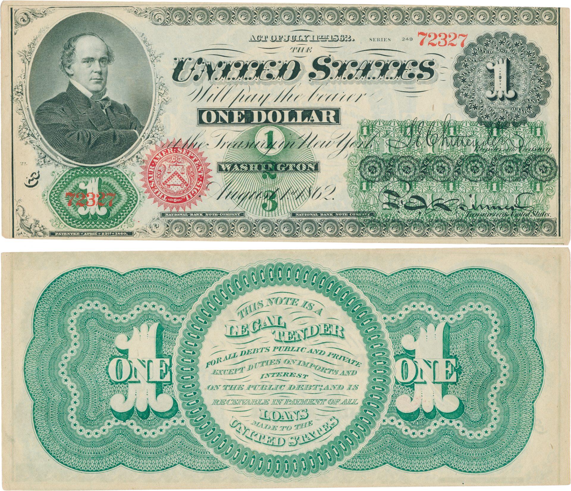 اولین دلار چاپ شده