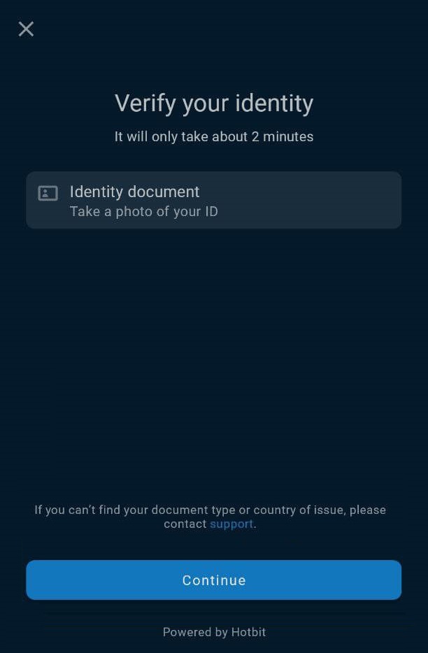 شروع فرآیند احراز هویت در صرافی هات بیت