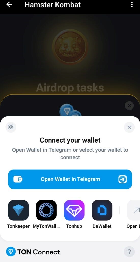 اتصال کیف پول به همستر کامبت